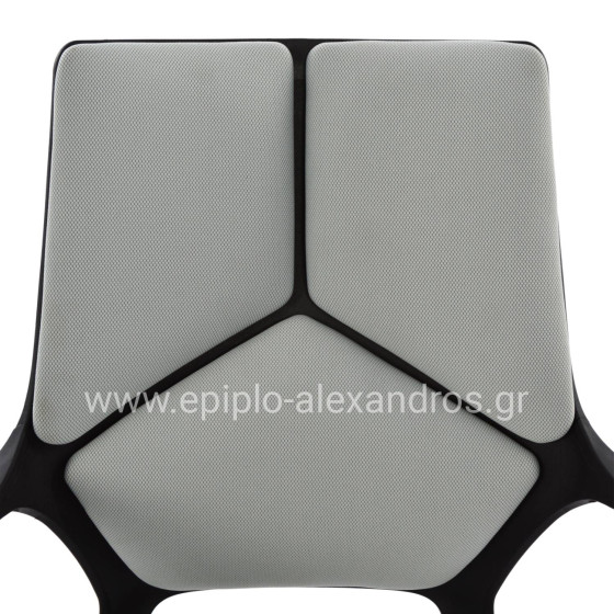 ΚΑΡΕΚΛΑ ΣΥΝΕΡΓΑΣΙΑΣ CENTRIC HM1074.21 ΓΚΡΙ & ΣΚΕΛΕΤΟ ΜΑΥΡΟ 64x60x94,5Yεκ.