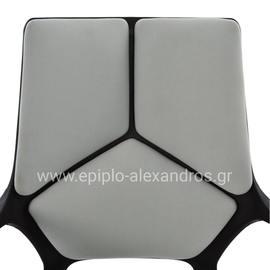 ΚΑΡΕΚΛΑ ΣΥΝΕΡΓΑΣΙΑΣ CENTRIC HM1074.21 ΓΚΡΙ & ΣΚΕΛΕΤΟ ΜΑΥΡΟ 64x60x94,5Yεκ.