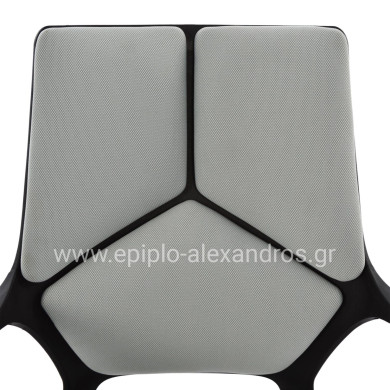 ΚΑΡΕΚΛΑ ΣΥΝΕΡΓΑΣΙΑΣ CENTRIC HM1074.21 ΓΚΡΙ & ΣΚΕΛΕΤΟ ΜΑΥΡΟ 64x60x94,5Yεκ.