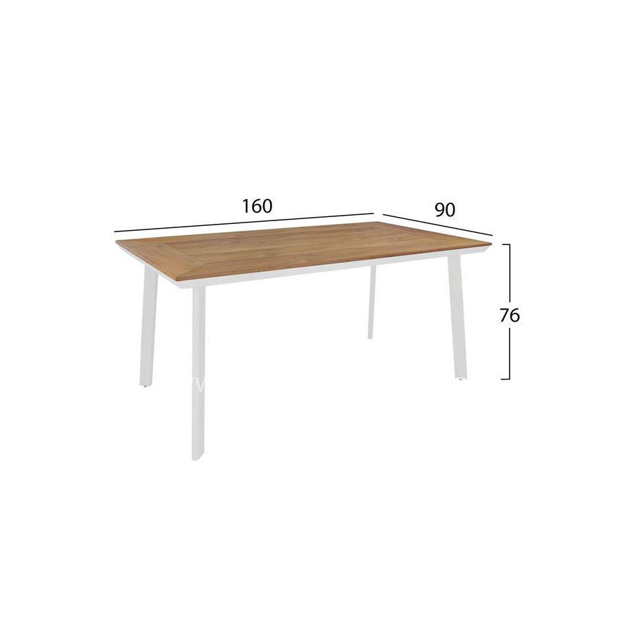 Set Dining Table 7pieces White color HM5240.01