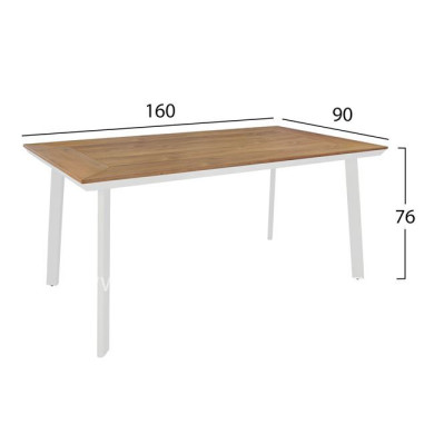 Set Dining Table 7pieces White color HM5240.01