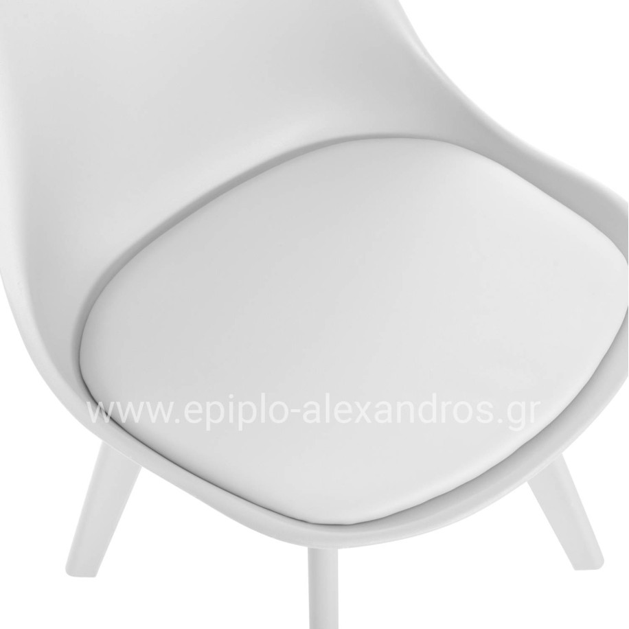Chair Vegas HM0033.31 POLYPROPYLENE-PU-WHITE 47,5x55x82 cm