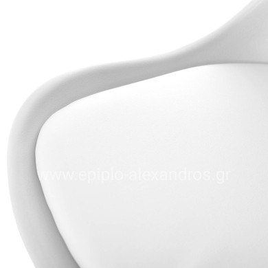 Chair Vegas HM0033.31 POLYPROPYLENE-PU-WHITE 47,5x55x82 cm