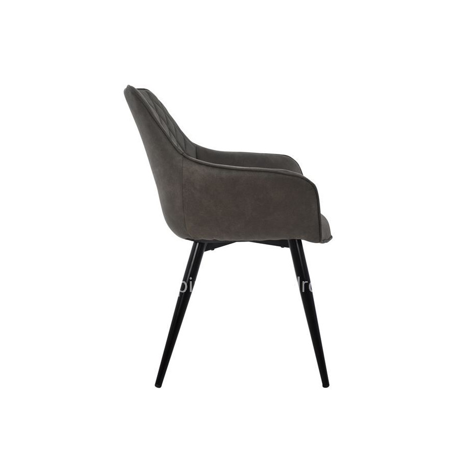 Armchair Mando HM8006.10 with grey Nubuck fabric 60x60x84cm