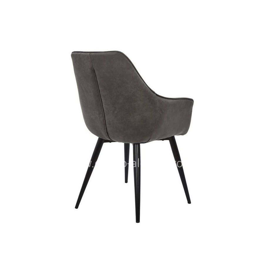 Armchair Mando HM8006.10 with grey Nubuck fabric 60x60x84cm