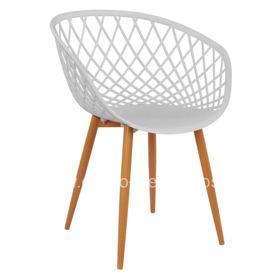 Armchair Polypropylene white Ariadne HM8001.01 62,5x56x80cm