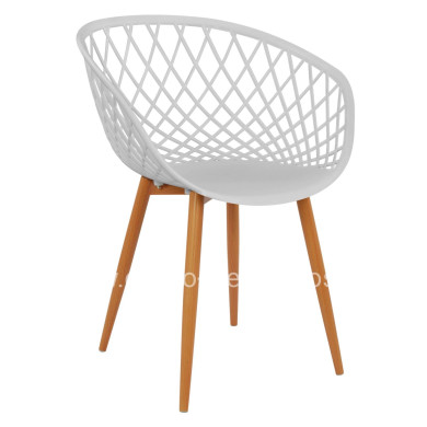 Armchair Polypropylene white Ariadne HM8001.01 62,5x56x80cm