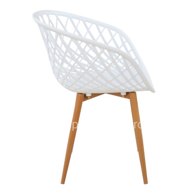 Armchair Polypropylene white Ariadne HM8001.01 62,5x56x80cm