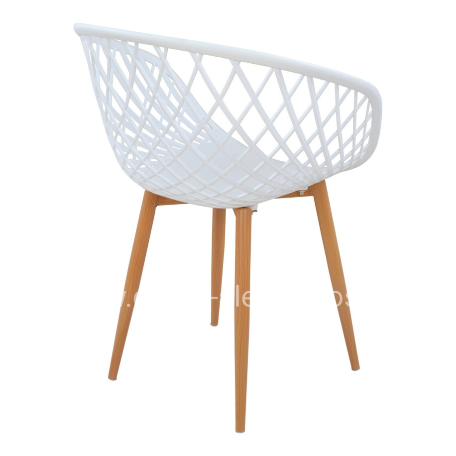 Armchair Polypropylene white Ariadne HM8001.01 62,5x56x80cm