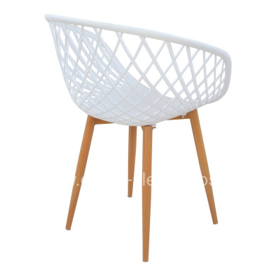 Armchair Polypropylene white Ariadne HM8001.01 62,5x56x80cm