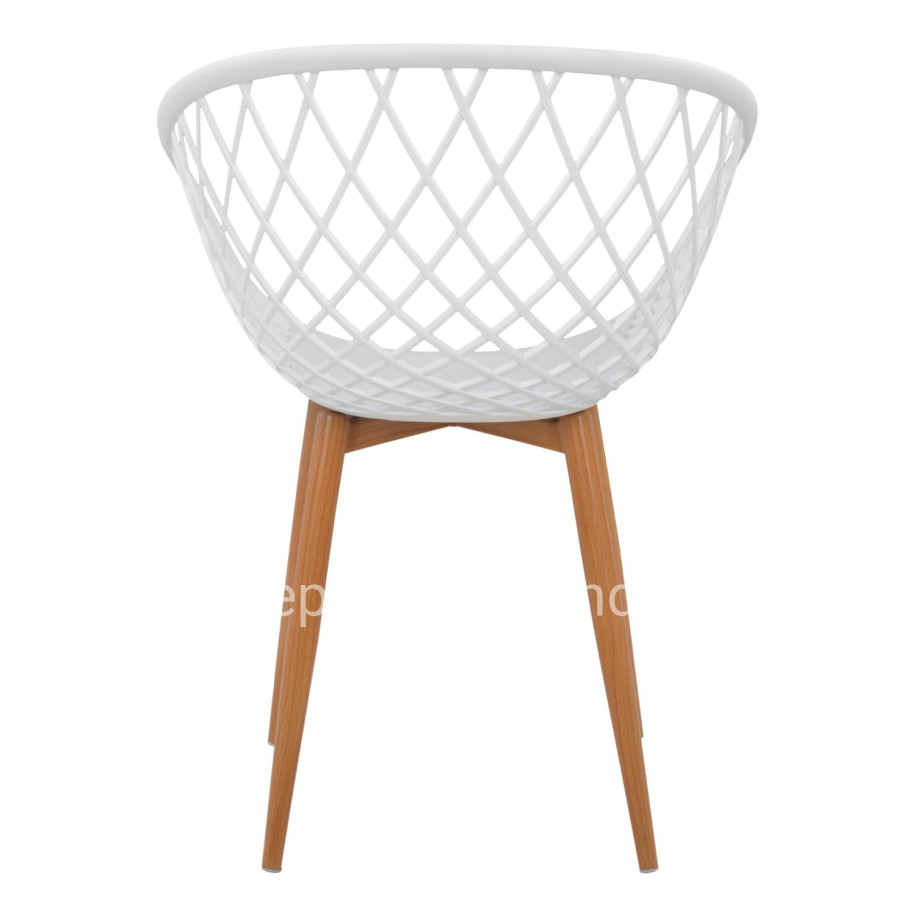 Armchair Polypropylene white Ariadne HM8001.01 62,5x56x80cm