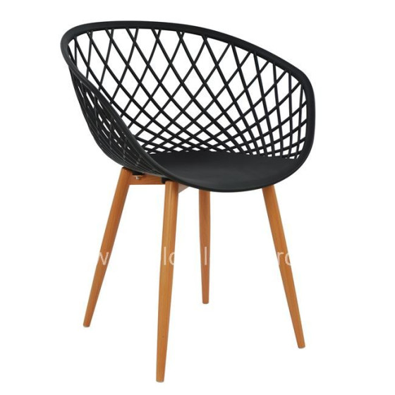 Armchair Polypropylene black Ariadne HM8001.02 62,5x56x80cm