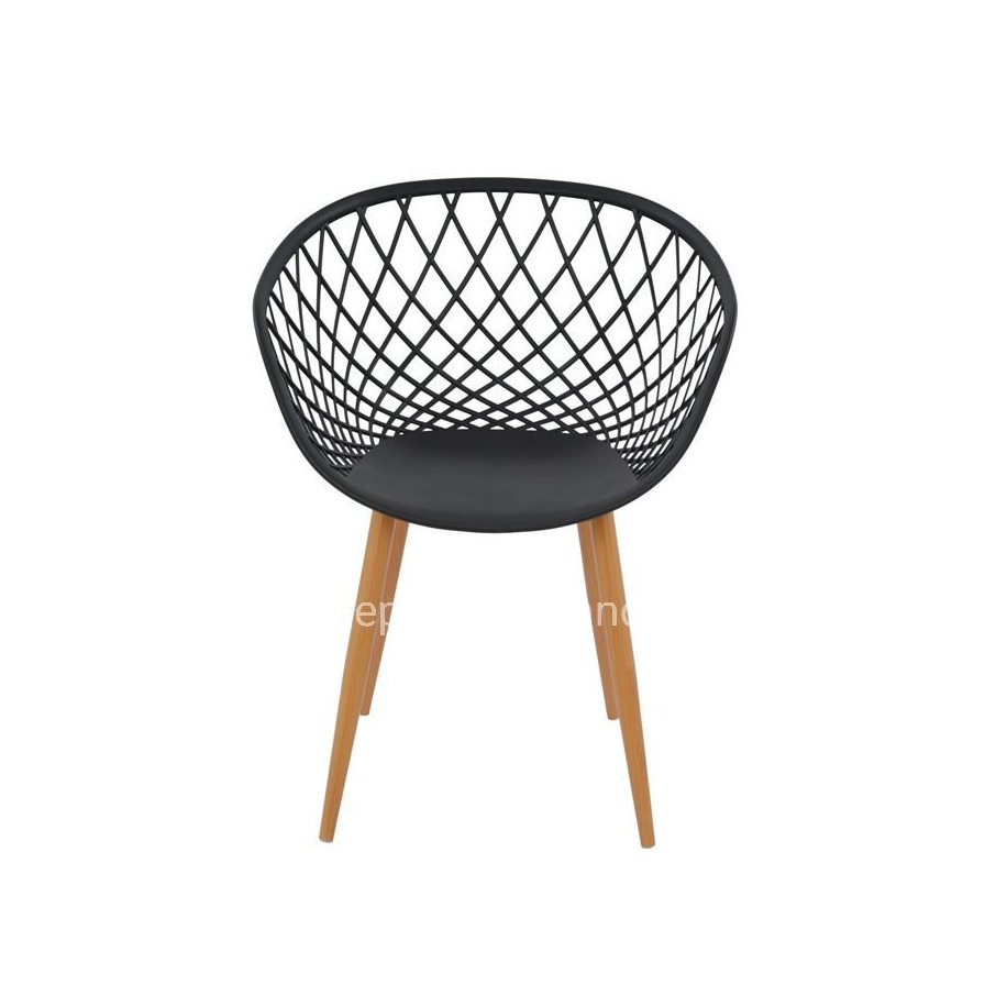 Armchair Polypropylene black Ariadne HM8001.02 62,5x56x80cm