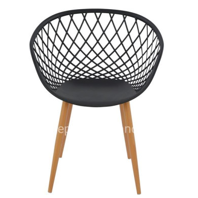 Armchair Polypropylene black Ariadne HM8001.02 62,5x56x80cm