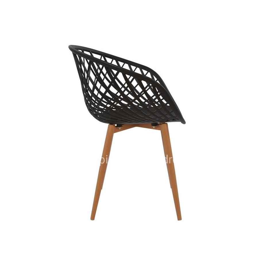 Armchair Polypropylene black Ariadne HM8001.02 62,5x56x80cm