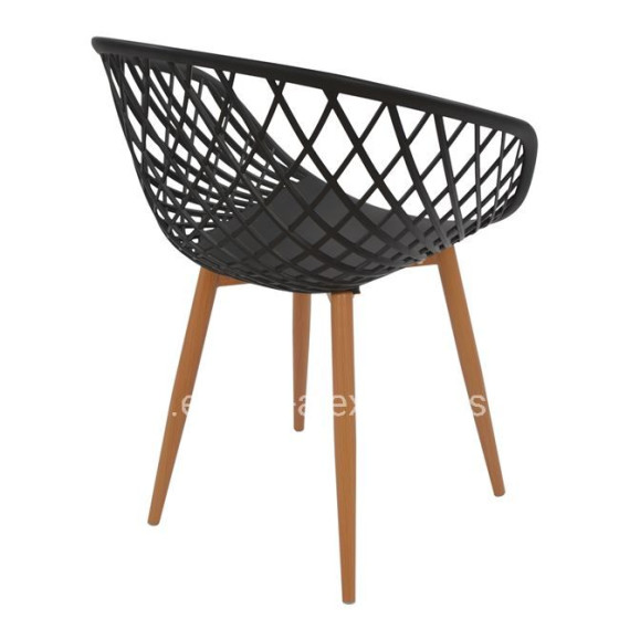 Armchair Polypropylene black Ariadne HM8001.02 62,5x56x80cm