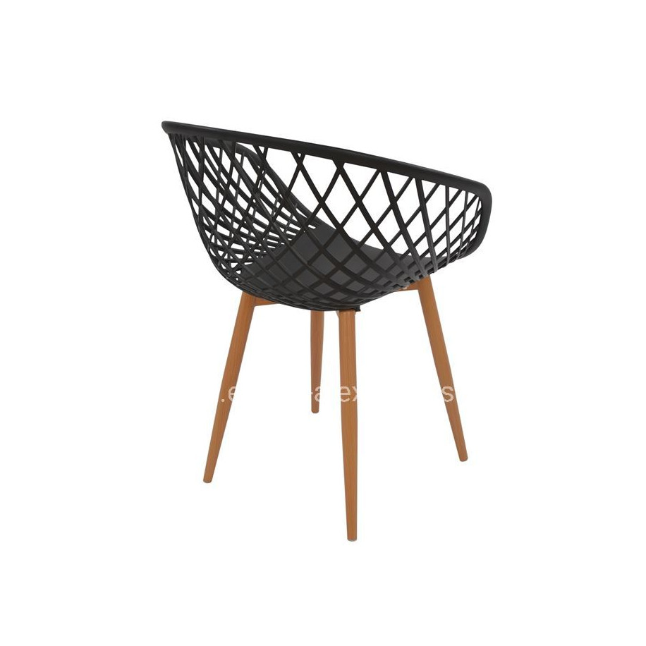 Armchair Polypropylene black Ariadne HM8001.02 62,5x56x80cm