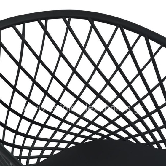 Armchair Polypropylene black Ariadne HM8001.02 62,5x56x80cm