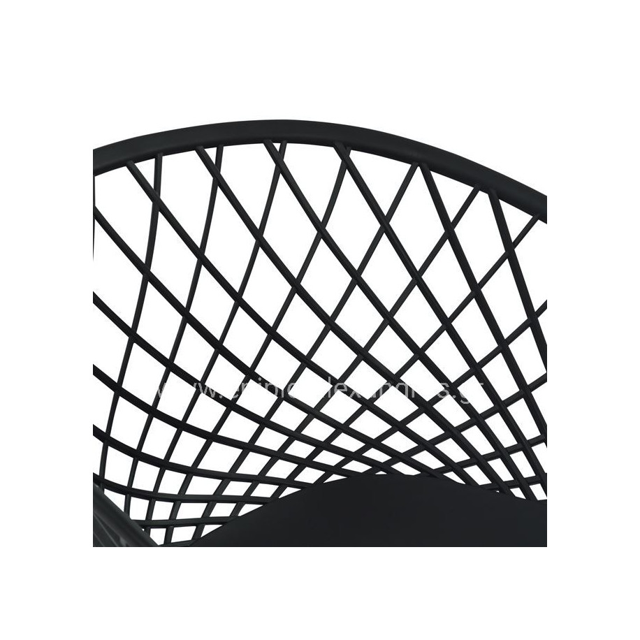 Armchair Polypropylene black Ariadne HM8001.02 62,5x56x80cm