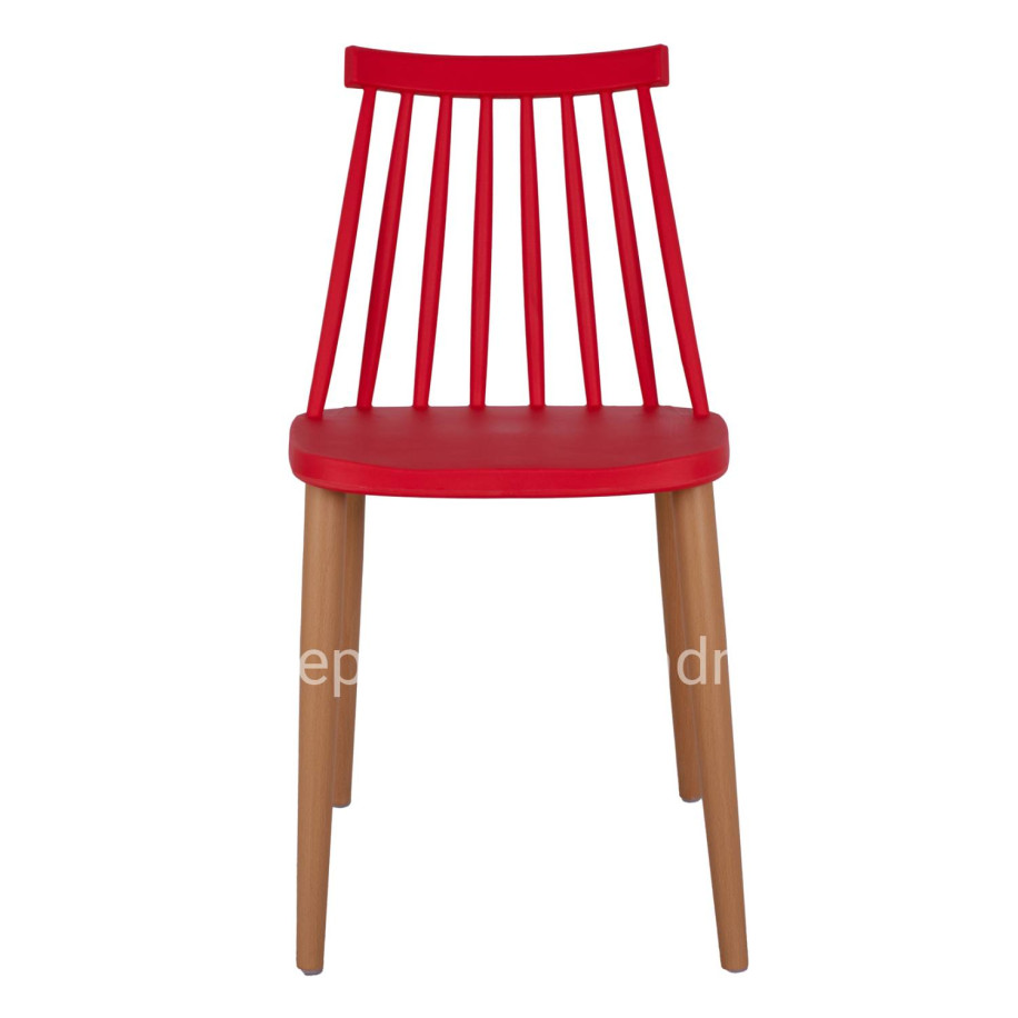 Dining chair HM8052.07 Vanessa red with metallic legs 42,5x47x81,5cm