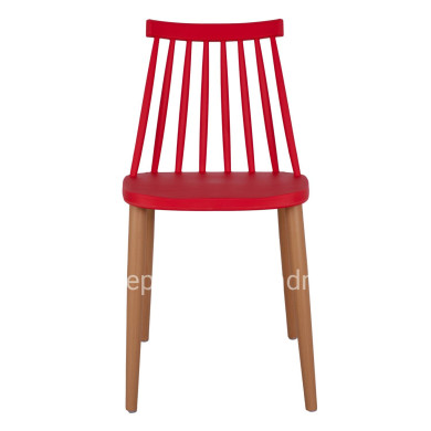 Dining chair HM8052.07 Vanessa red with metallic legs 42,5x47x81,5cm