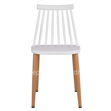 Dining chair HM8052.01 Vanessa White with metallic legs 43x46,5x82cm