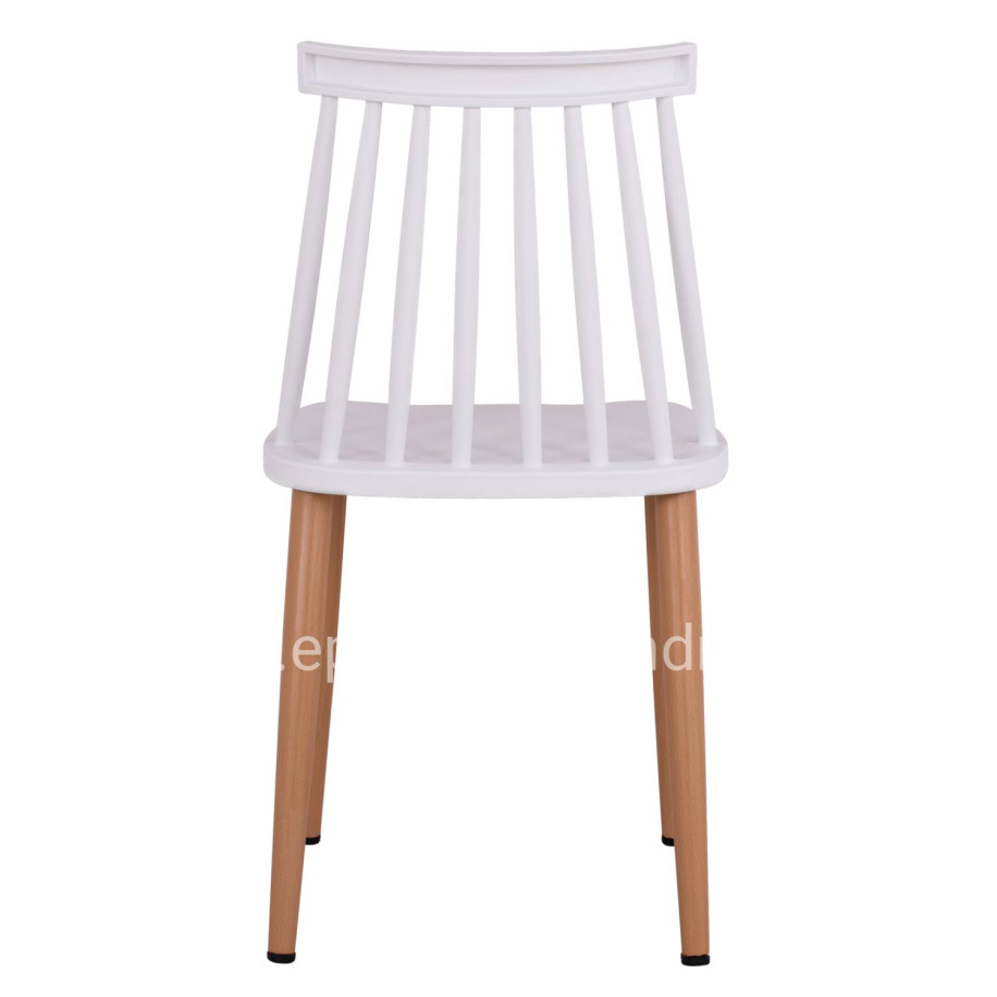 Dining chair HM8052.01 Vanessa White with metallic legs 43x46,5x82cm