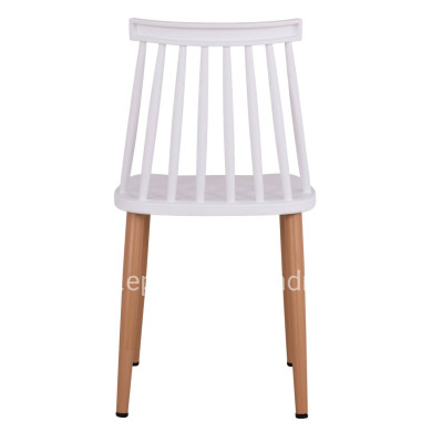 Dining chair HM8052.01 Vanessa White with metallic legs 43x46,5x82cm