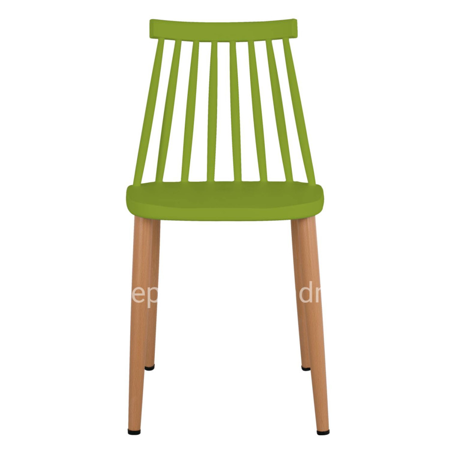 Dining chair HM8052.08 Vanessa green with metallic legs 42,5x47x81,5cm