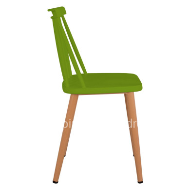Dining chair HM8052.08 Vanessa green with metallic legs 42,5x47x81,5cm