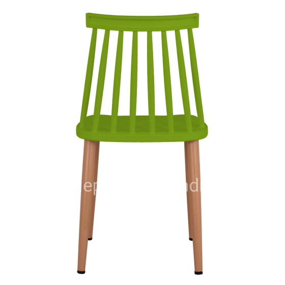 Dining chair HM8052.08 Vanessa green with metallic legs 42,5x47x81,5cm