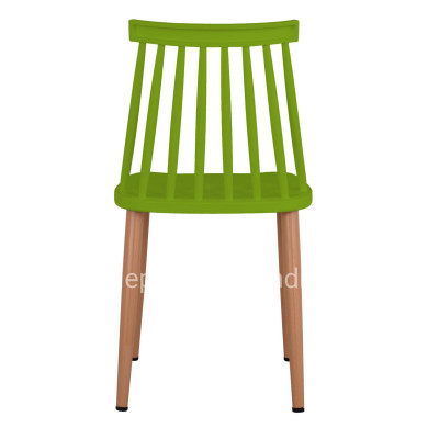 Dining chair HM8052.08 Vanessa green with metallic legs 42,5x47x81,5cm