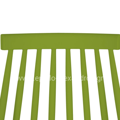 Dining chair HM8052.08 Vanessa green with metallic legs 42,5x47x81,5cm