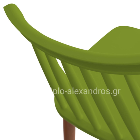 Dining chair HM8052.08 Vanessa green with metallic legs 42,5x47x81,5cm