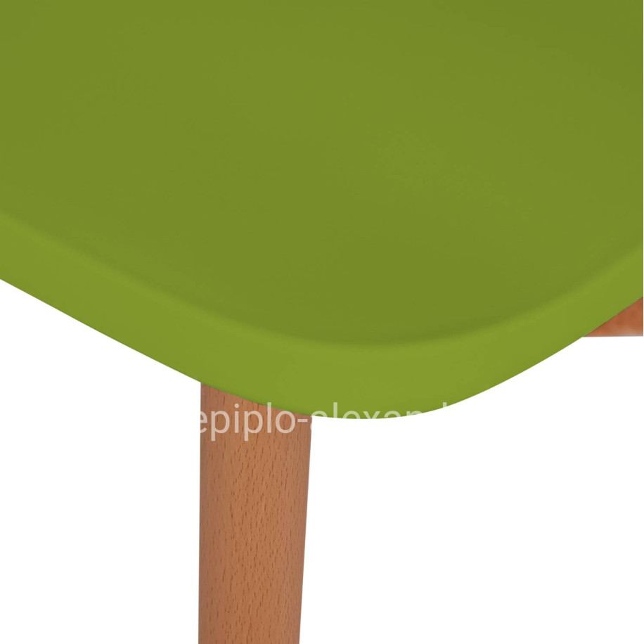 Dining chair HM8052.08 Vanessa green with metallic legs 42,5x47x81,5cm