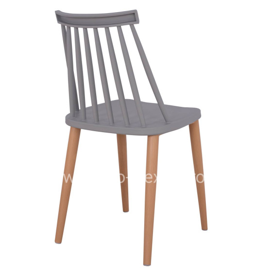 Dining chair HM8052.10 Vanessa grey with metallic legs 43x46,5x82cm