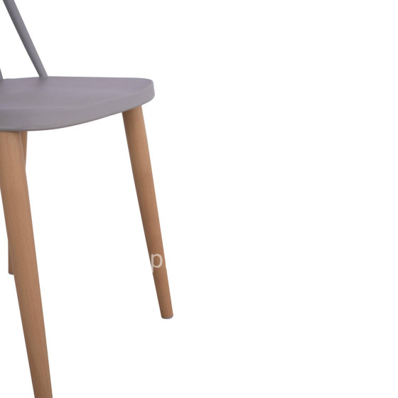Dining chair HM8052.10 Vanessa grey with metallic legs 43x46,5x82cm