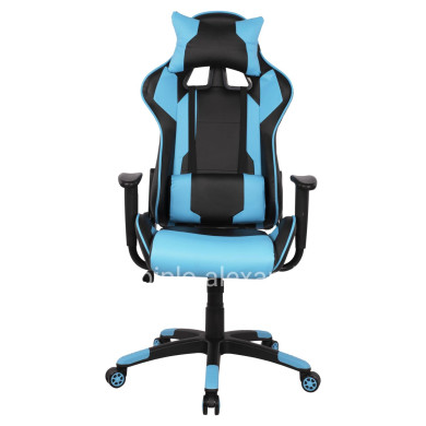 Office Gaming chair HM1072.08 Black-light Blue color 66,5x70x(122-129) cm