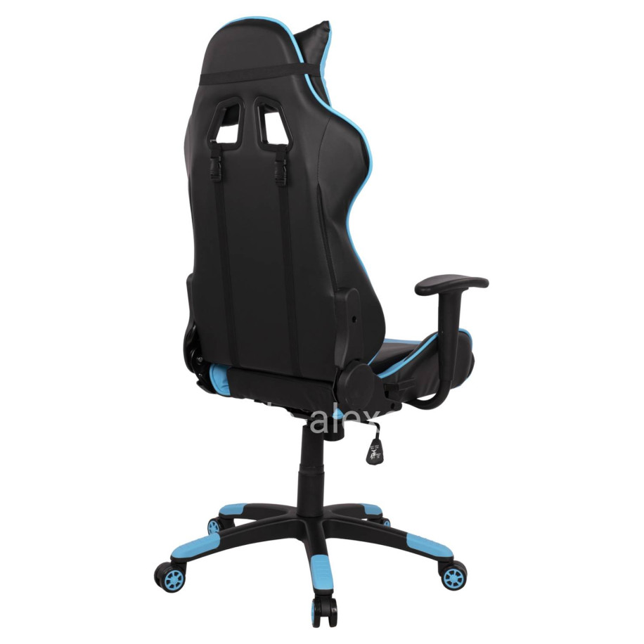 Office Gaming chair HM1072.08 Black-light Blue color 66,5x70x(122-129) cm