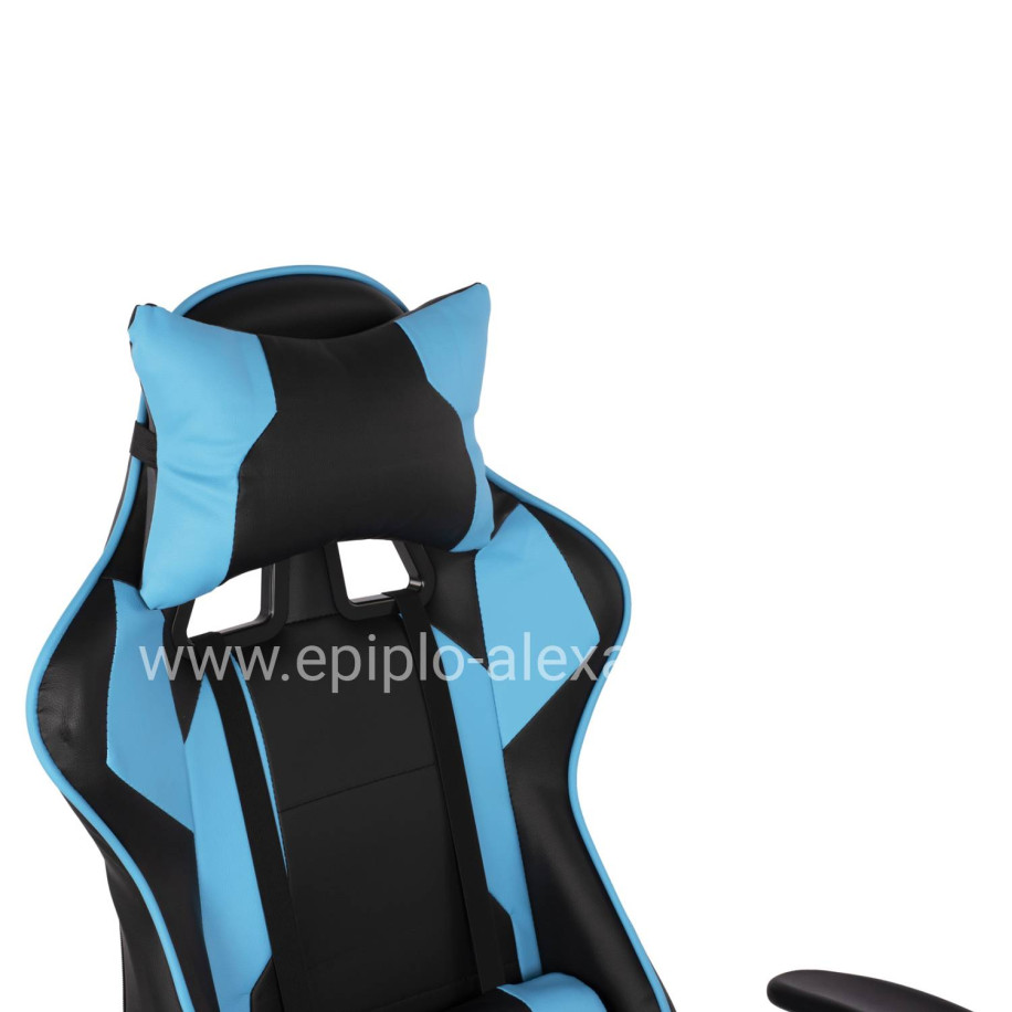 Office Gaming chair HM1072.08 Black-light Blue color 66,5x70x(122-129) cm