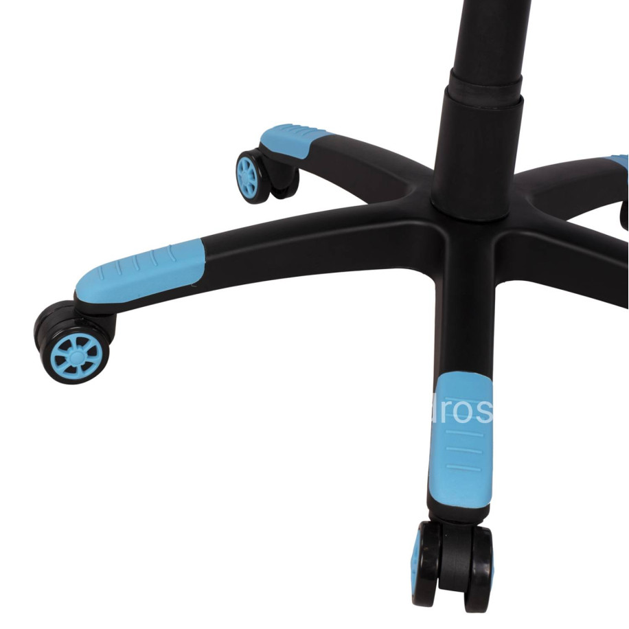 Office Gaming chair HM1072.08 Black-light Blue color 66,5x70x(122-129) cm