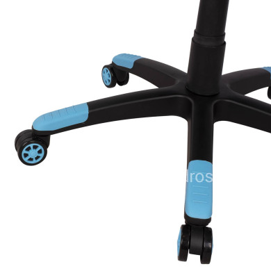 Office Gaming chair HM1072.08 Black-light Blue color 66,5x70x(122-129) cm