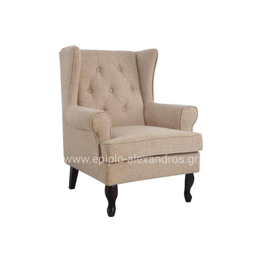Armchair Brandon HM3073.02 Beige fabric 83x83x104 cm.