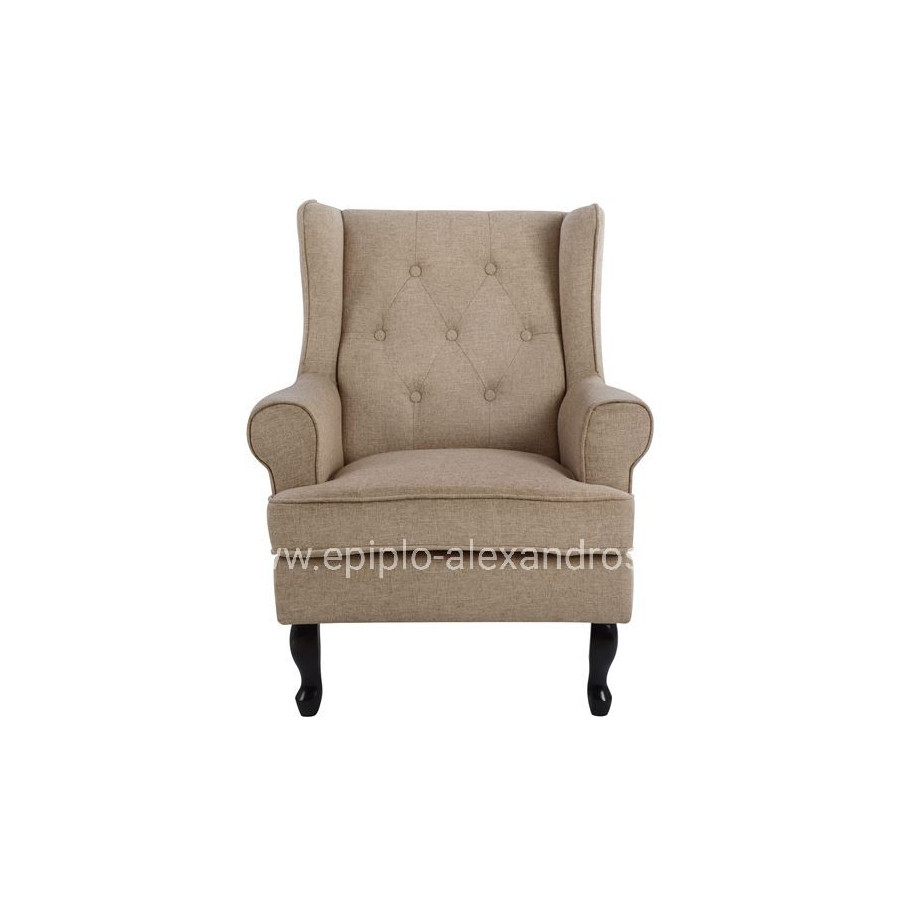 Armchair Brandon HM3073.02 Beige fabric 83x83x104 cm.