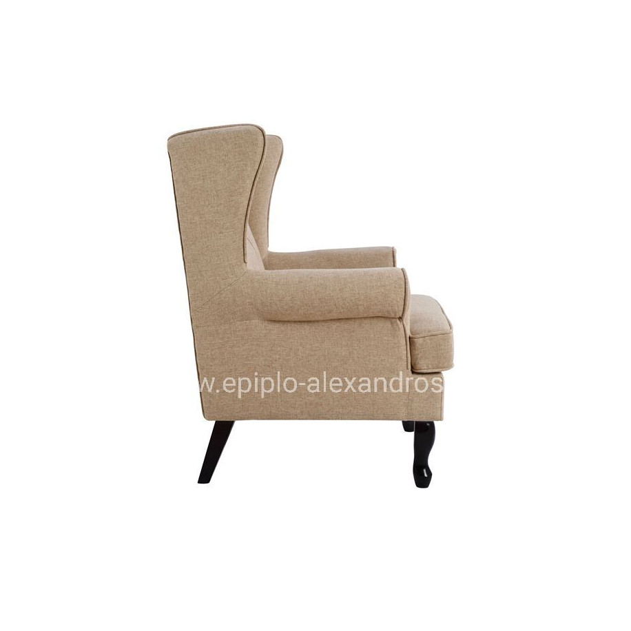 Armchair Brandon HM3073.02 Beige fabric 83x83x104 cm.