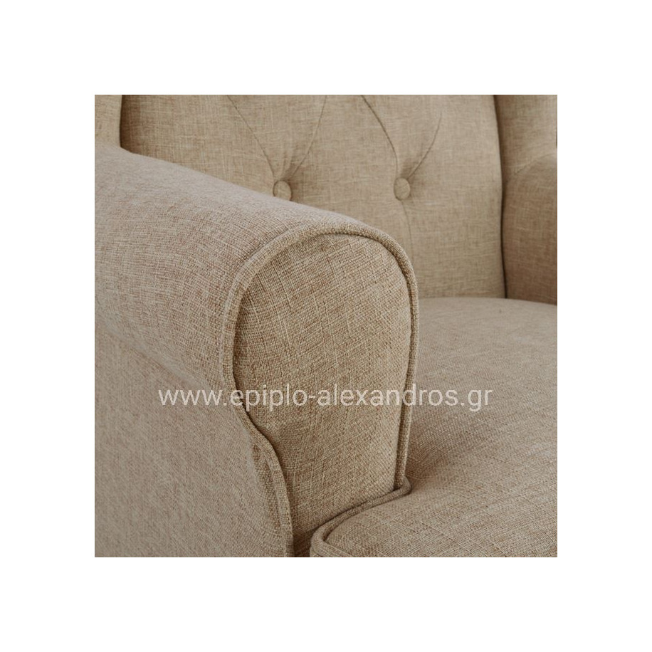 Armchair Brandon HM3073.02 Beige fabric 83x83x104 cm.
