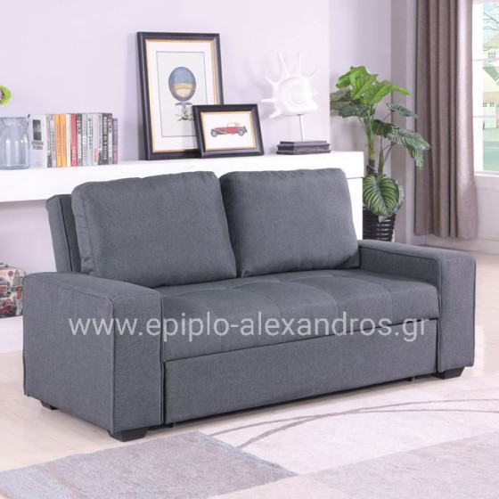 Sofa/Bed Kanna 2 seater HM3082.10 with grey fabric 176x102x91 cm