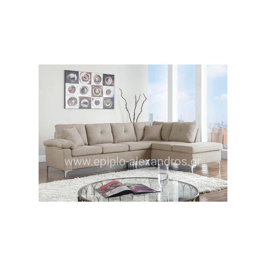 Corner right Sofa 282x197x90 cm HM3086R Beige