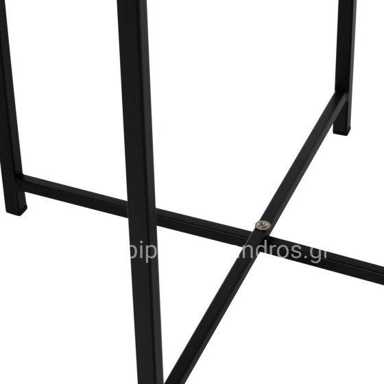 Table Foldable Metallic Black 45cm HM5287.01