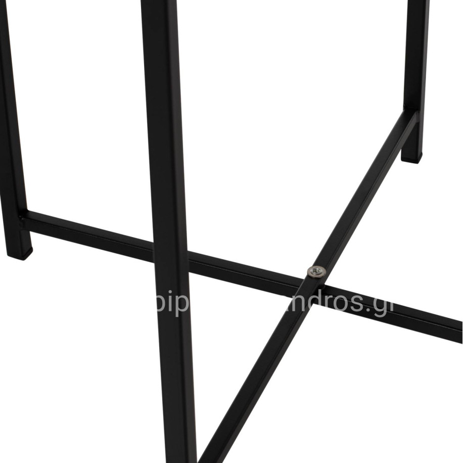 Table Foldable Metallic Black 45cm HM5287.01